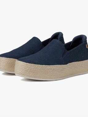 BOBS from Skechers Women's Platform Espadrille Slip-On in Beige Marta Stewart .